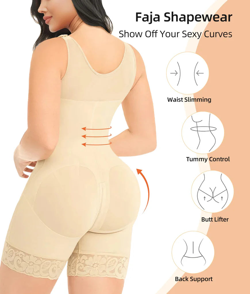 LunaVibe Slim: Full Body Shaper with Tummy Control & Butt Lift